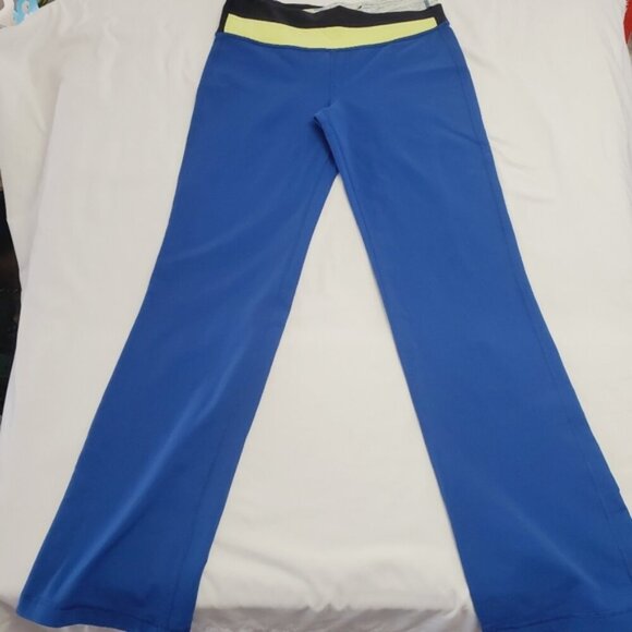 Vintage Y2K Lululemon Groove Pant Flare Yoga Pants Blue 8 - Picture 1 of 10